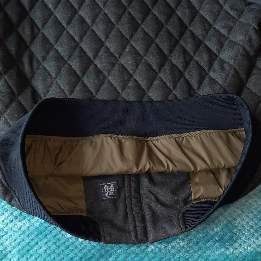 Scotch & Soda Men's Quilted Puffer Jacket - Dark Gray NWOT - Picture 15 of 16